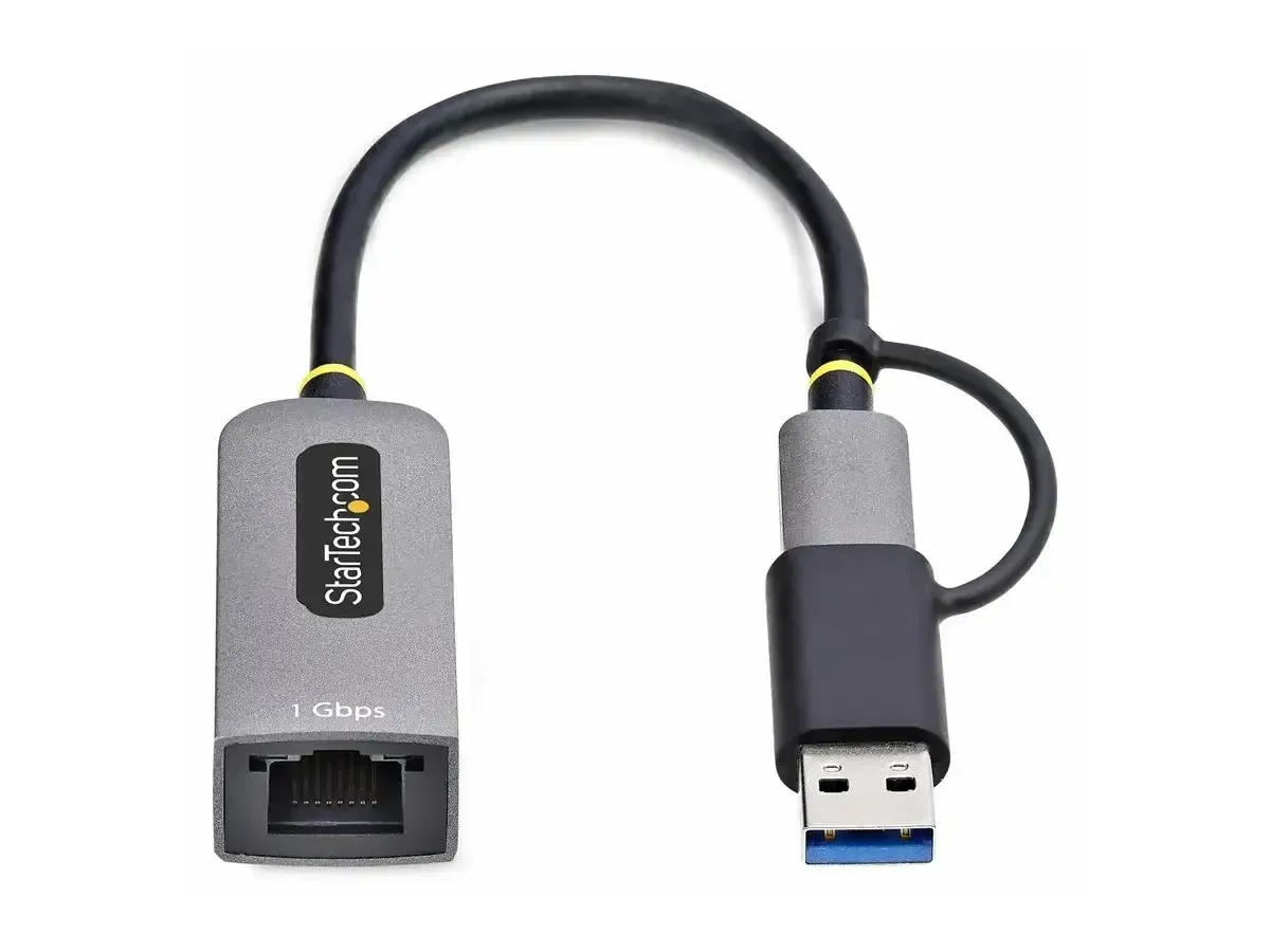 Startech USB-C to Ethernet Adapter w/USB-A Adapter, Realtek RTL8153B