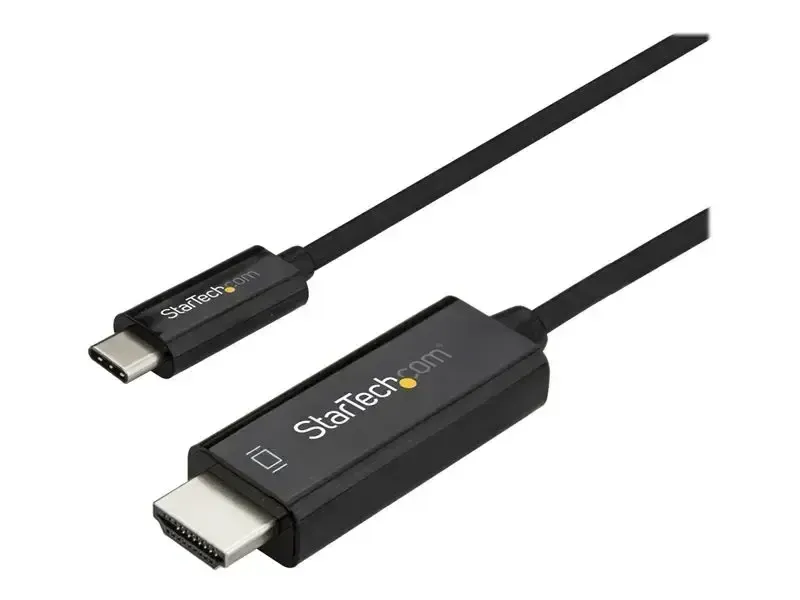 Startech 10ft (3m) USB C to HDMI Cable, 4K 60Hz USB Type C to HDMI 2.0 Video Adapter Cable, Thunderbolt 3 Compatible, Laptop to HDMI Monitor/Display, DP 1.2 Alt Mode HBR2 Cable, Black