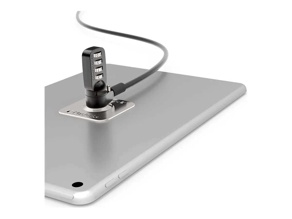 Compulocks Plaque de sécurité adhésive Universelle et câble antivol a Code pour tablette