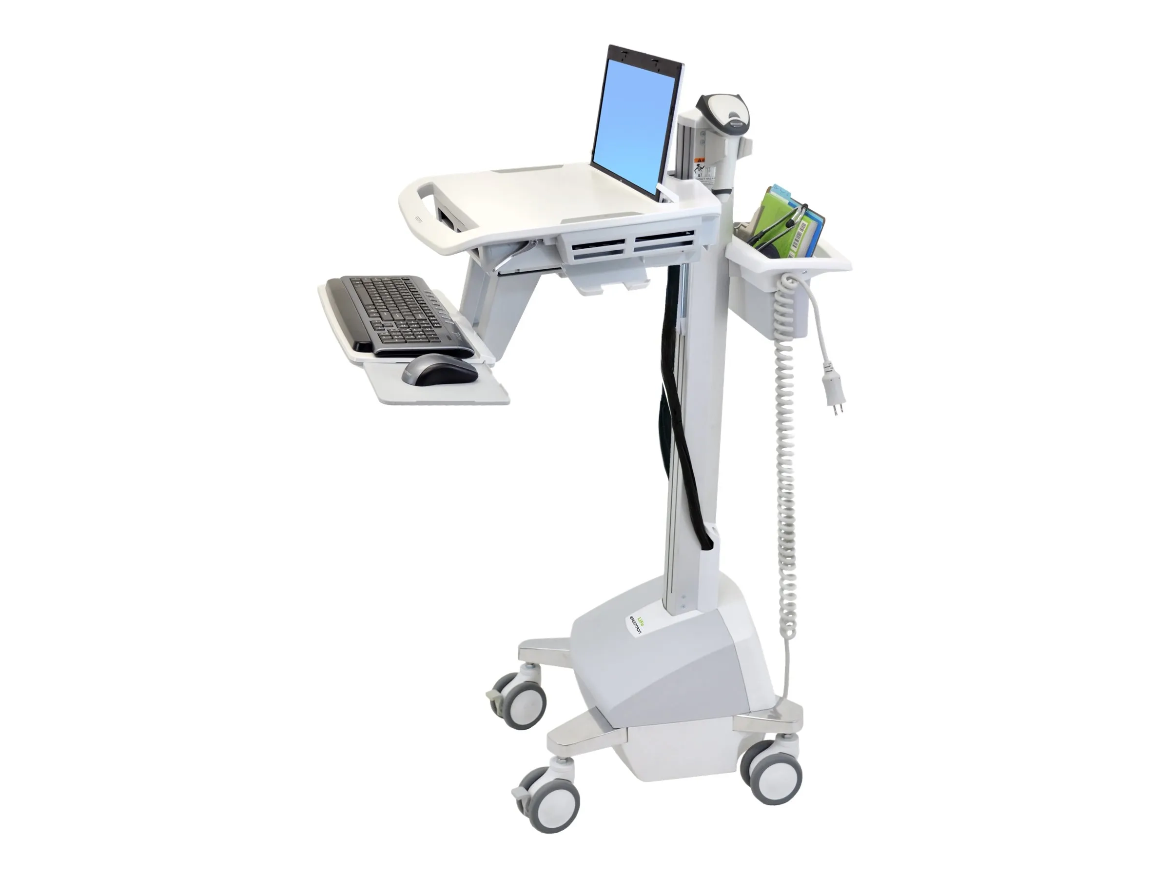 Ergotron EMR Laptop Cart, LiFe Powered