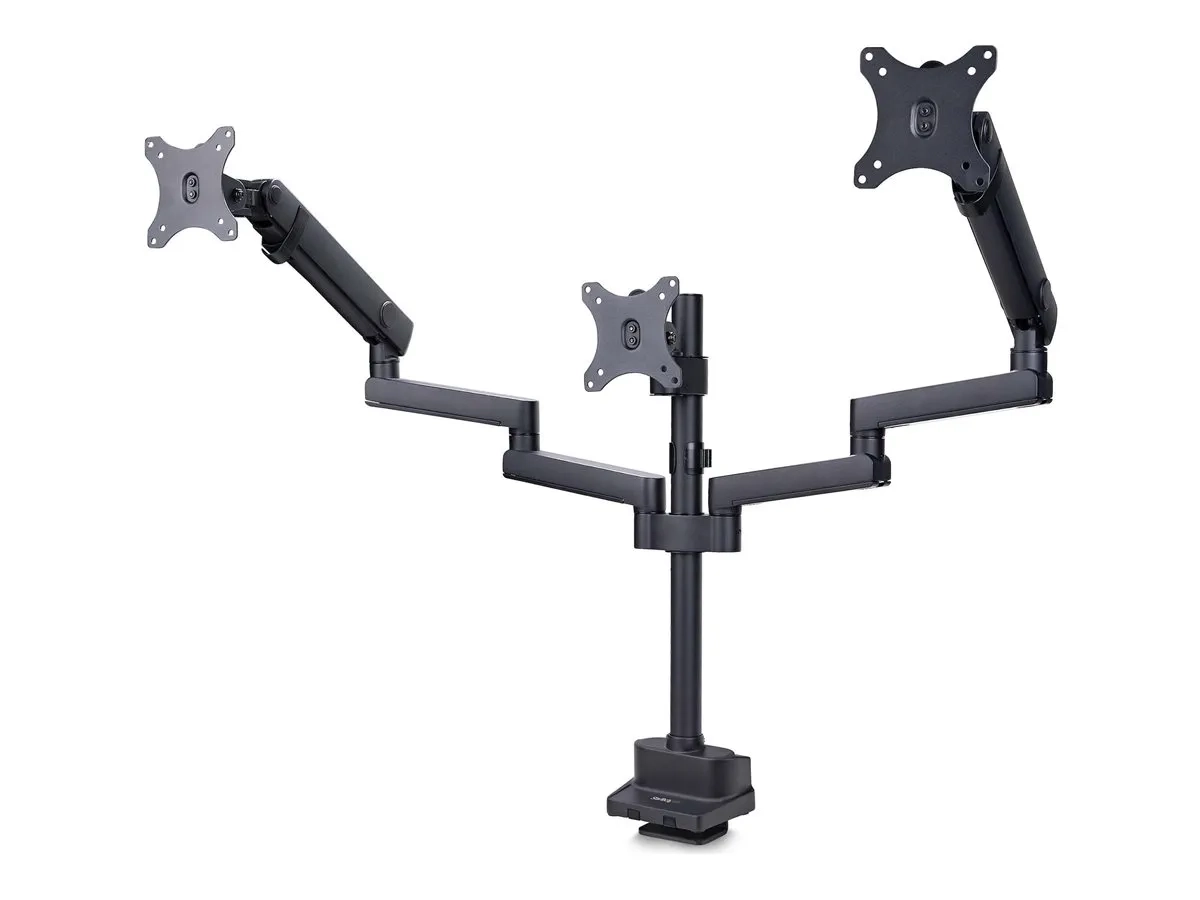 StarTech.com Triple Monitor Desk Mount For Up To Three 27in Screens, VESA 75x75/100x100, Tool