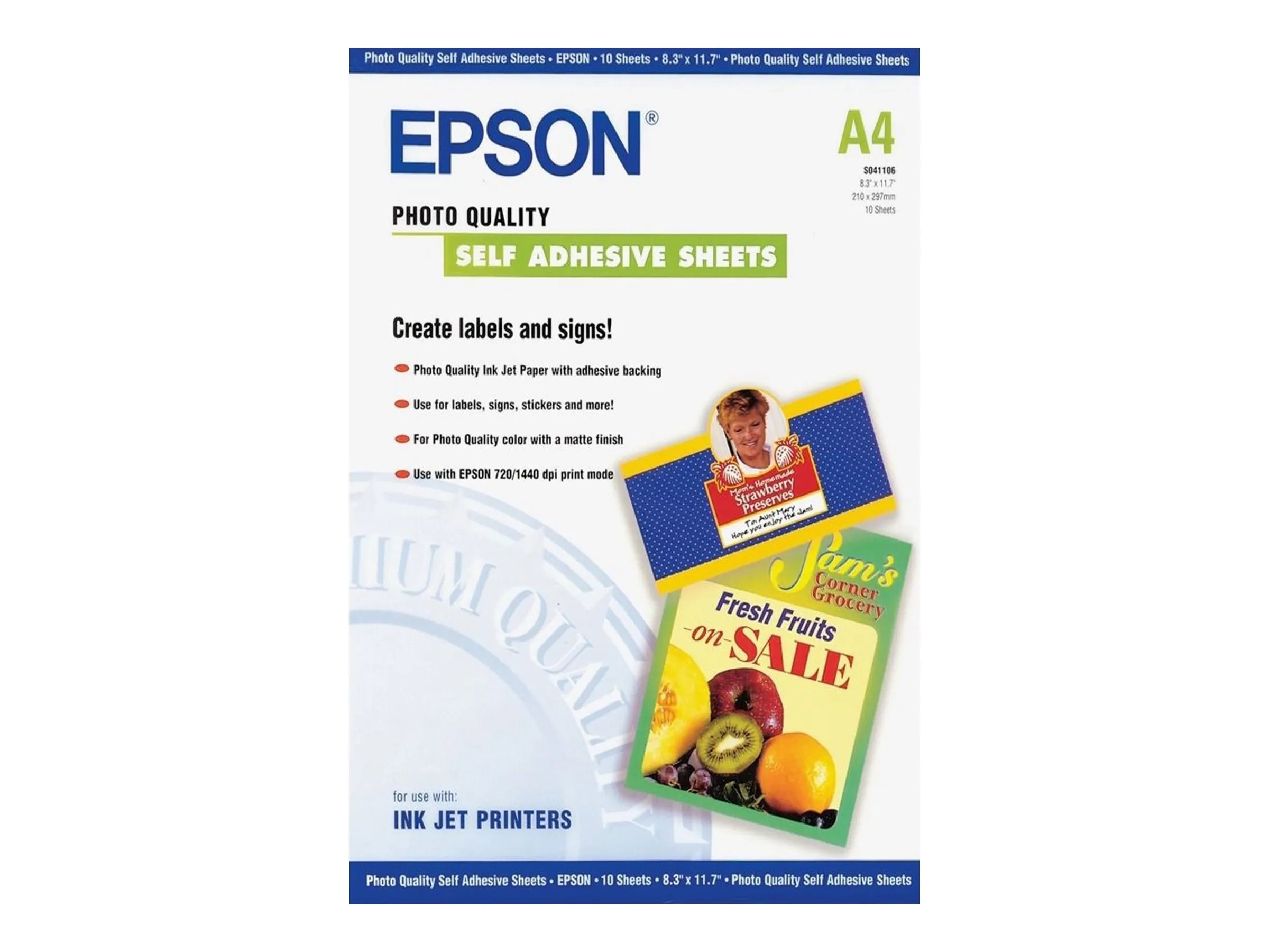 Epson Photo Quality Self Adhesive Sheets