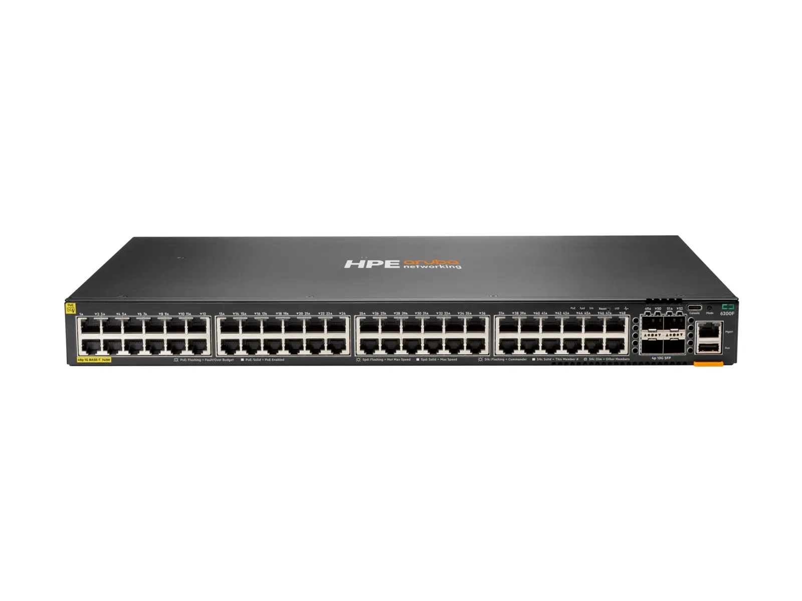HPE Aruba Networking CX 6200F 48G Class 4 PoE 4SFP 740W Switch