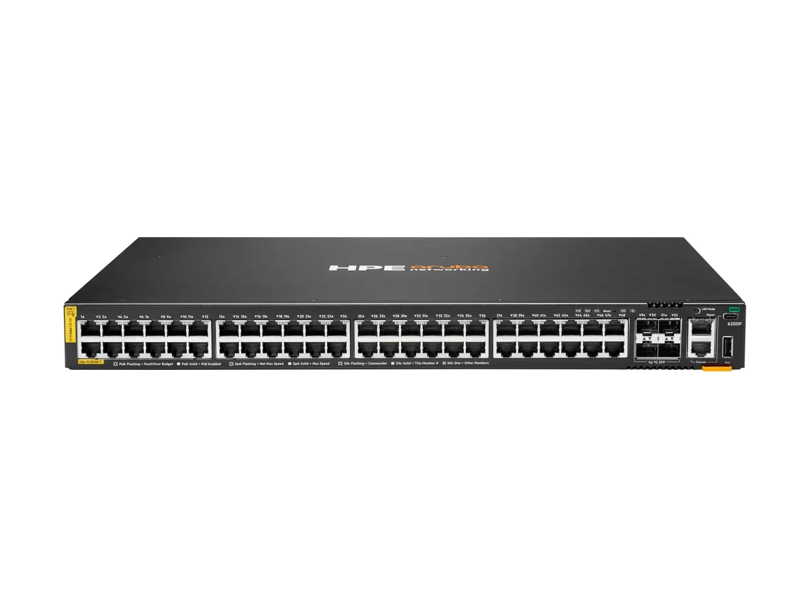 HPE Aruba Networking CX 6200F 48G Class 4 PoE 4SFP 740W Switch