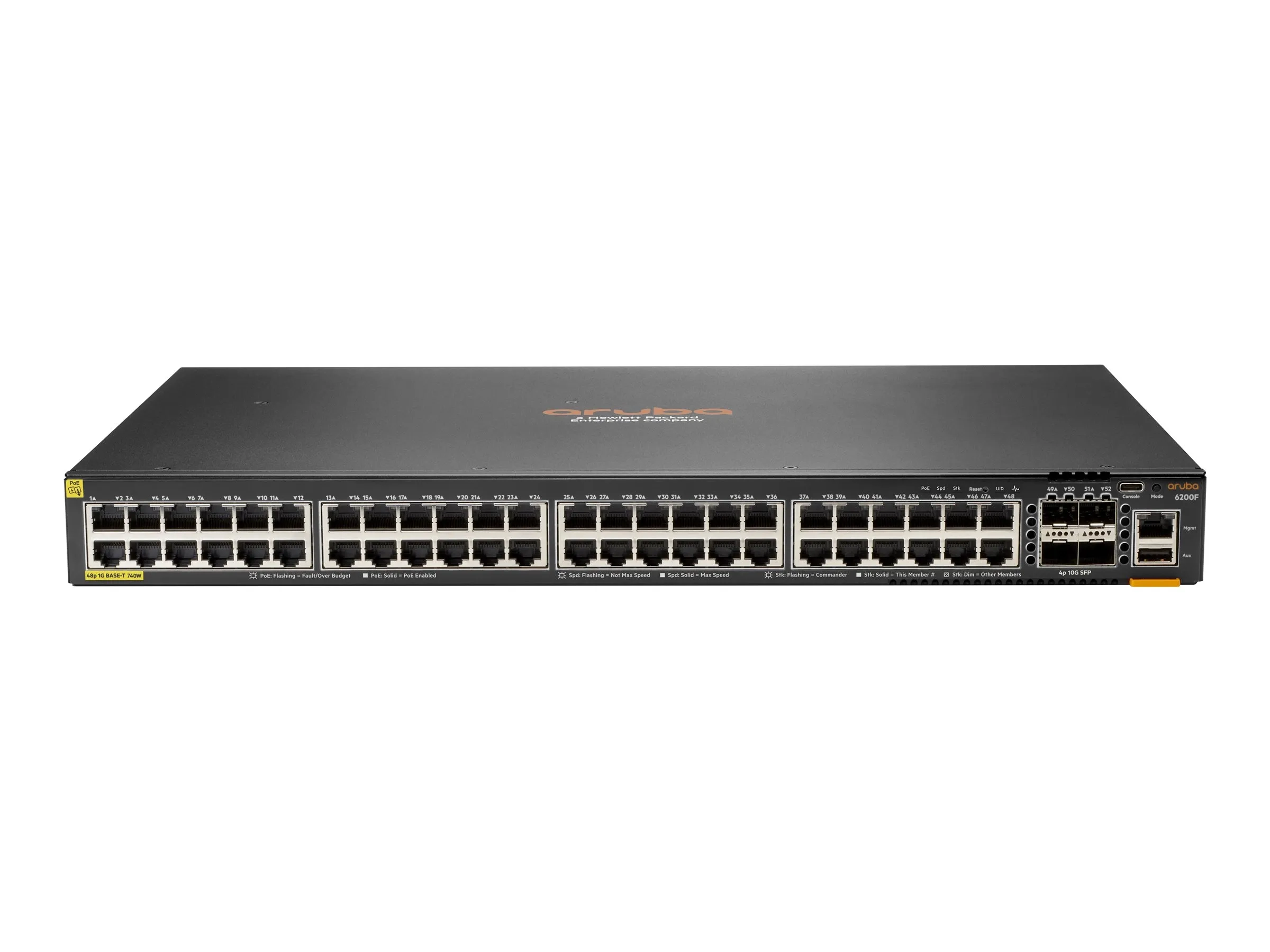 HPE Aruba Networking CX 6200F 48G Class4 PoE 4SFP+ 740W TAA Switch