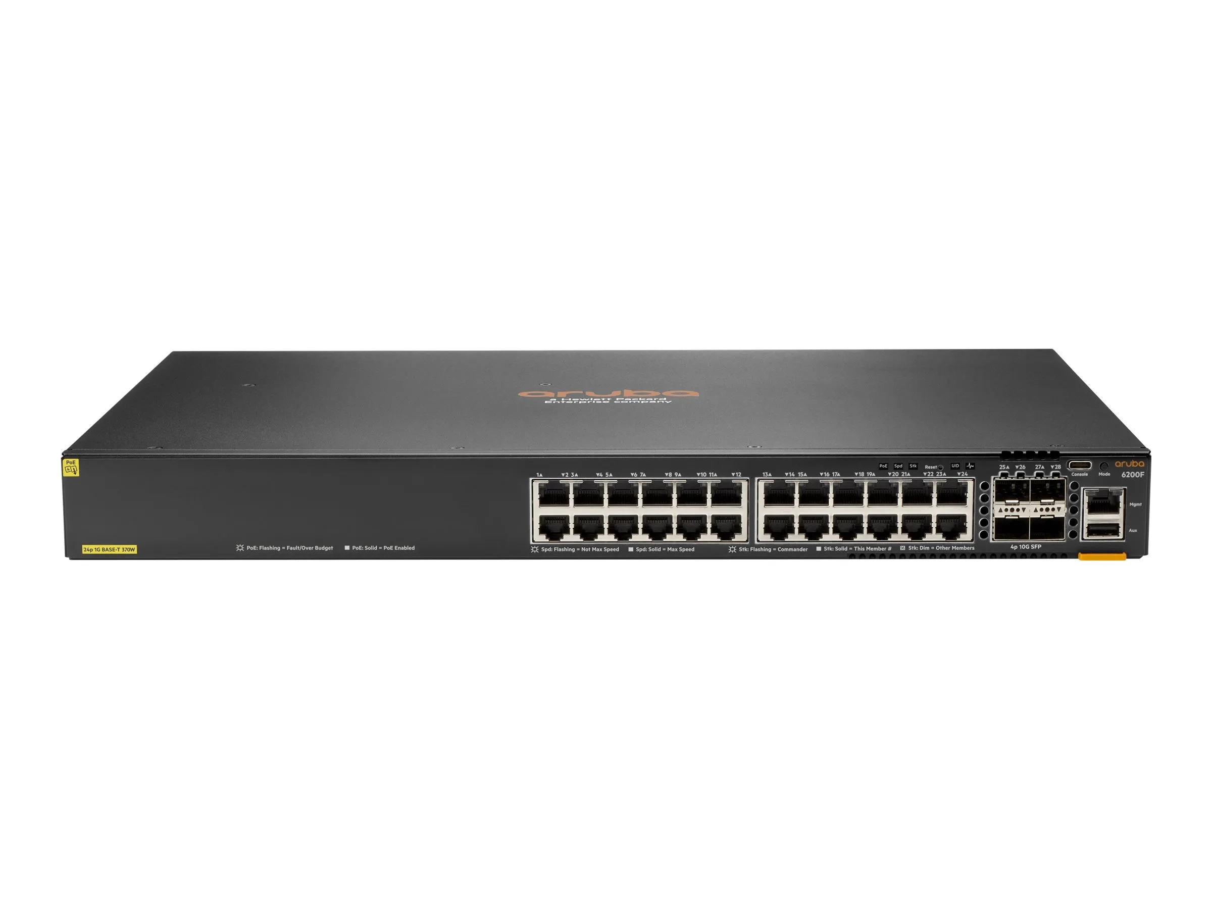HPE Aruba Networking CX 6200F 24G Class 4 PoE 4SFP 370W Switch