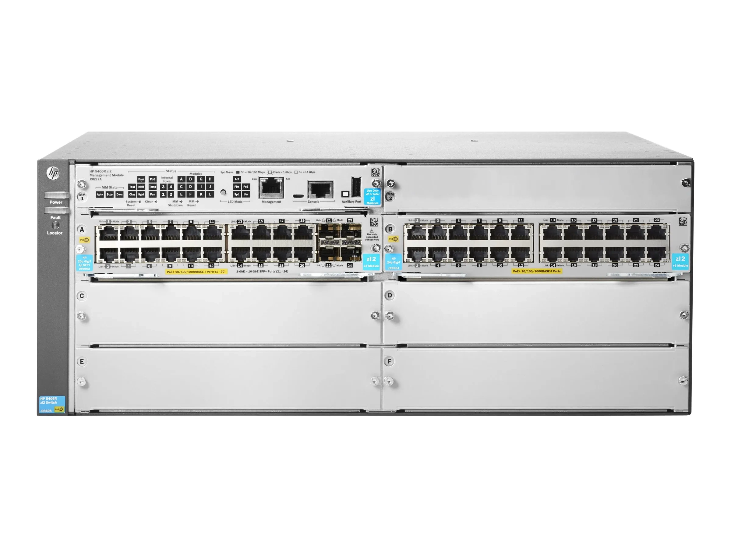 HPE Aruba 5406R 44GT PoE+ / 4SFP+ (No PSU) v3 zl2