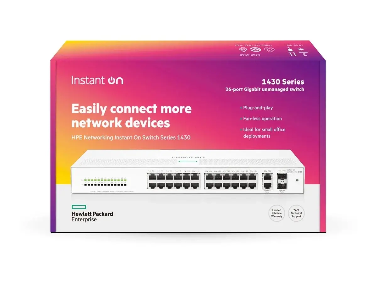 HPE Networking Instant On 1430 26G 2SFP Switch