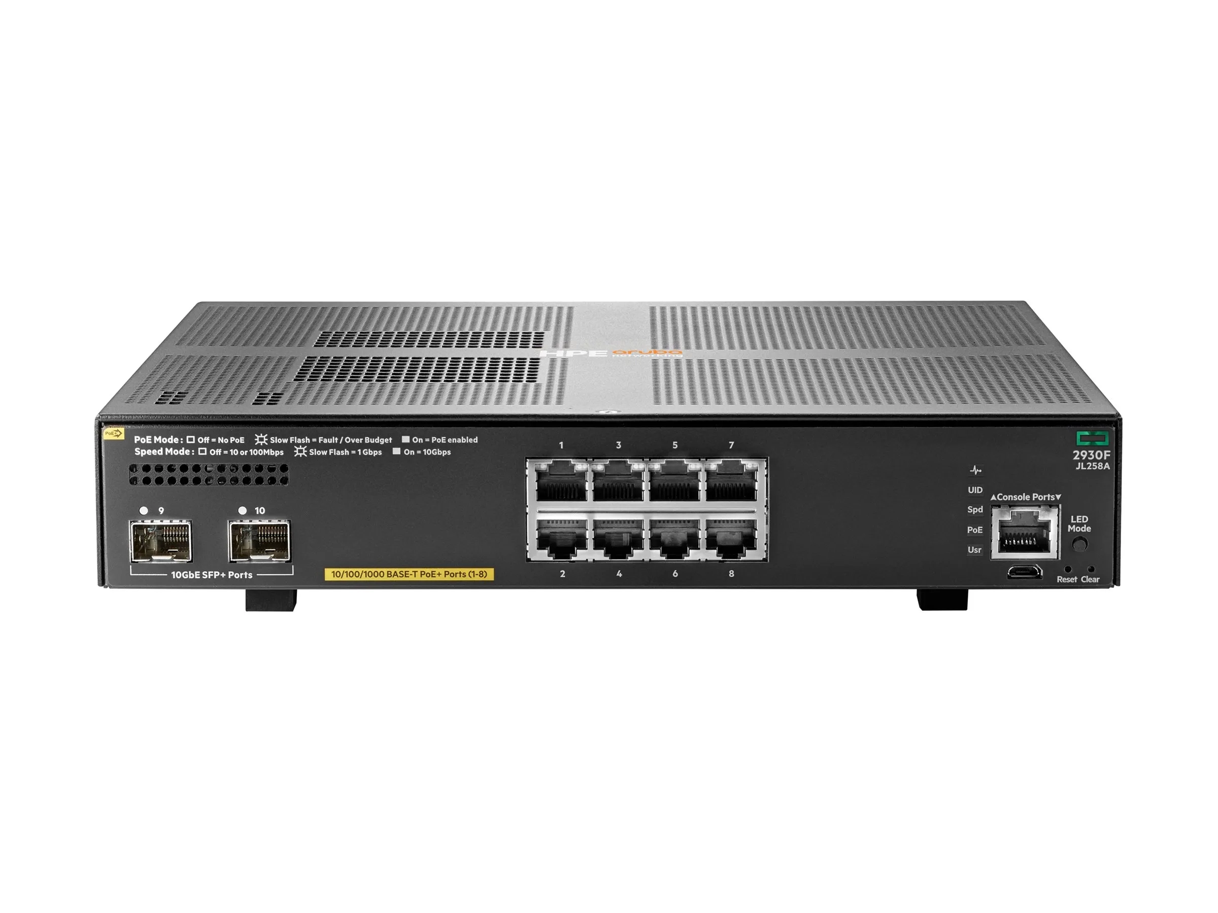 HPE Aruba 2930F 8G PoE+ 2SFP+