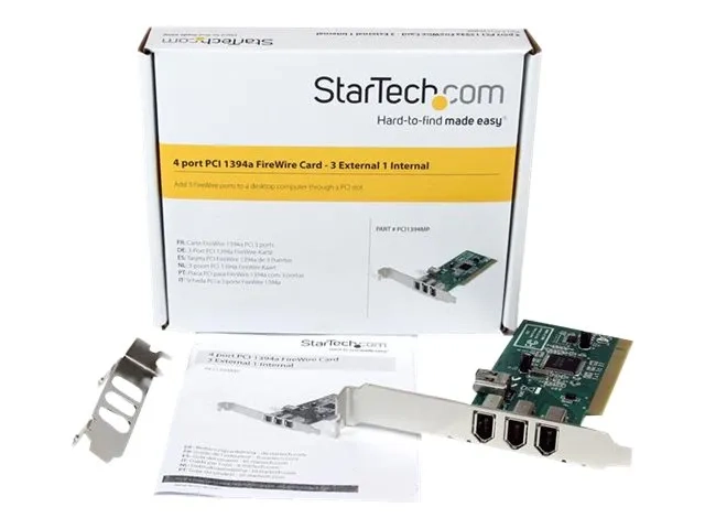 StarTech.com Carte Adaptateur PCI vers 4 Ports FireWire400 6 Broches