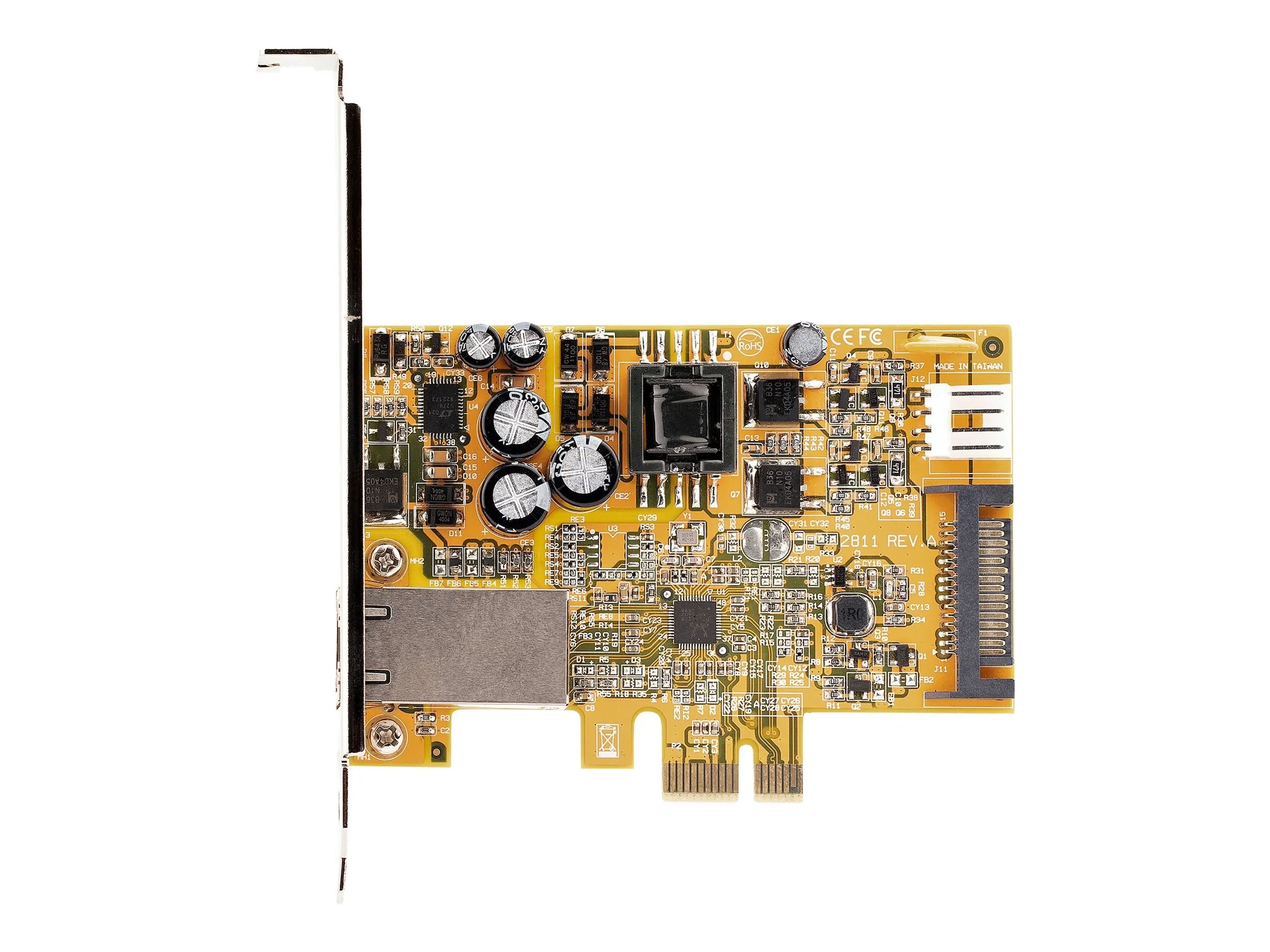 StarTech.com Carte Réseau PCIe x1, Carte Ethernet PCIe, 2.5GB 802.3at NIC