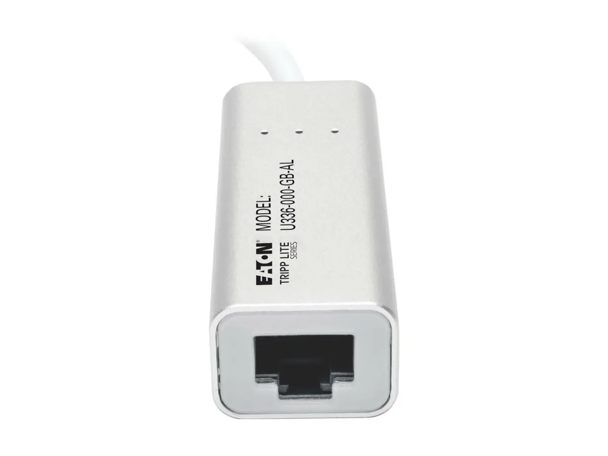 Eaton Tripp Lite Series USB 3.0 SuperSpeed to Gigabit Ethernet NIC Network Adapter RJ45 10/100/1000 Aluminum White