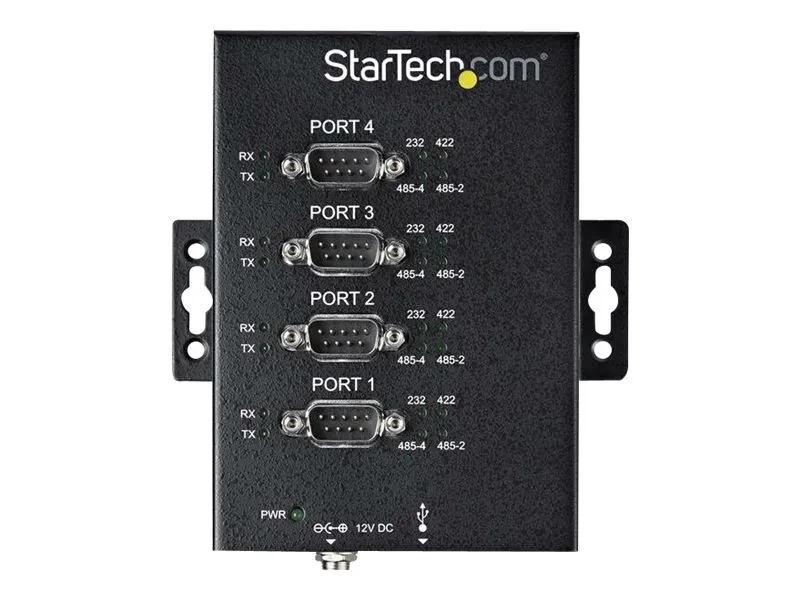 StarTech.com Hub industriel USB vers série RS232 / RS422 / RS485 à 4 ports avec protection électrostatique (ESD) 15 kV