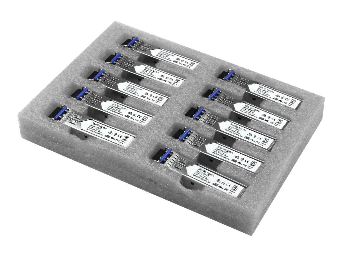StarTech.com Paquet de 10 modules de transceiver SFP à fibre optique Gigabit
