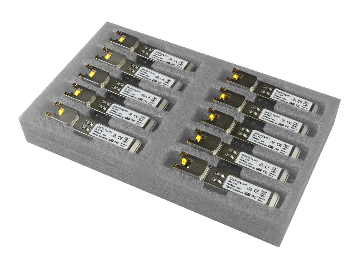 StarTech.com Paquet de 10 modules de transceiver SFP Gigabit RJ45 en cuivre