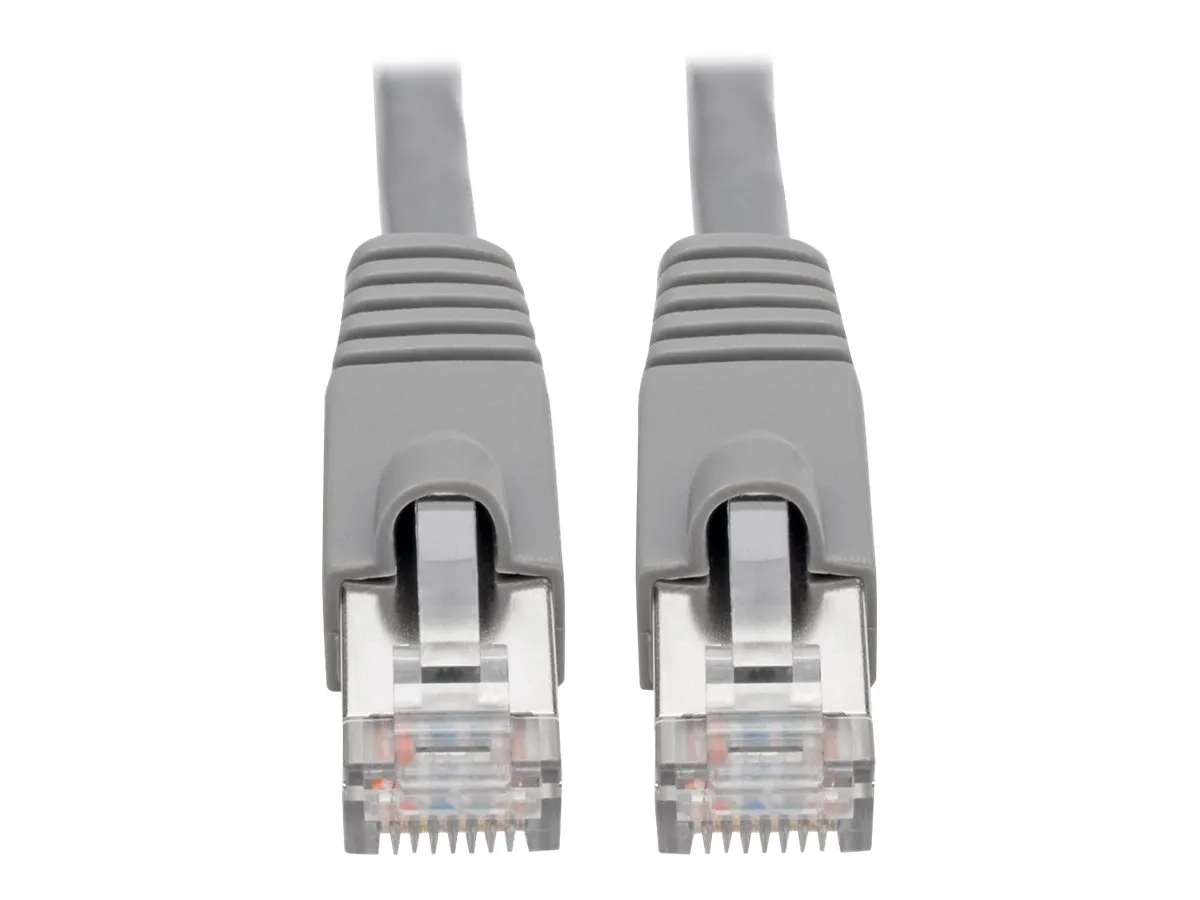 Eaton Tripp Lite Series Cat6a 10G Snagless Shielded STP Ethernet Cable (RJ45 M/M), PoE, Gray, 10 ft. (3.05 m)