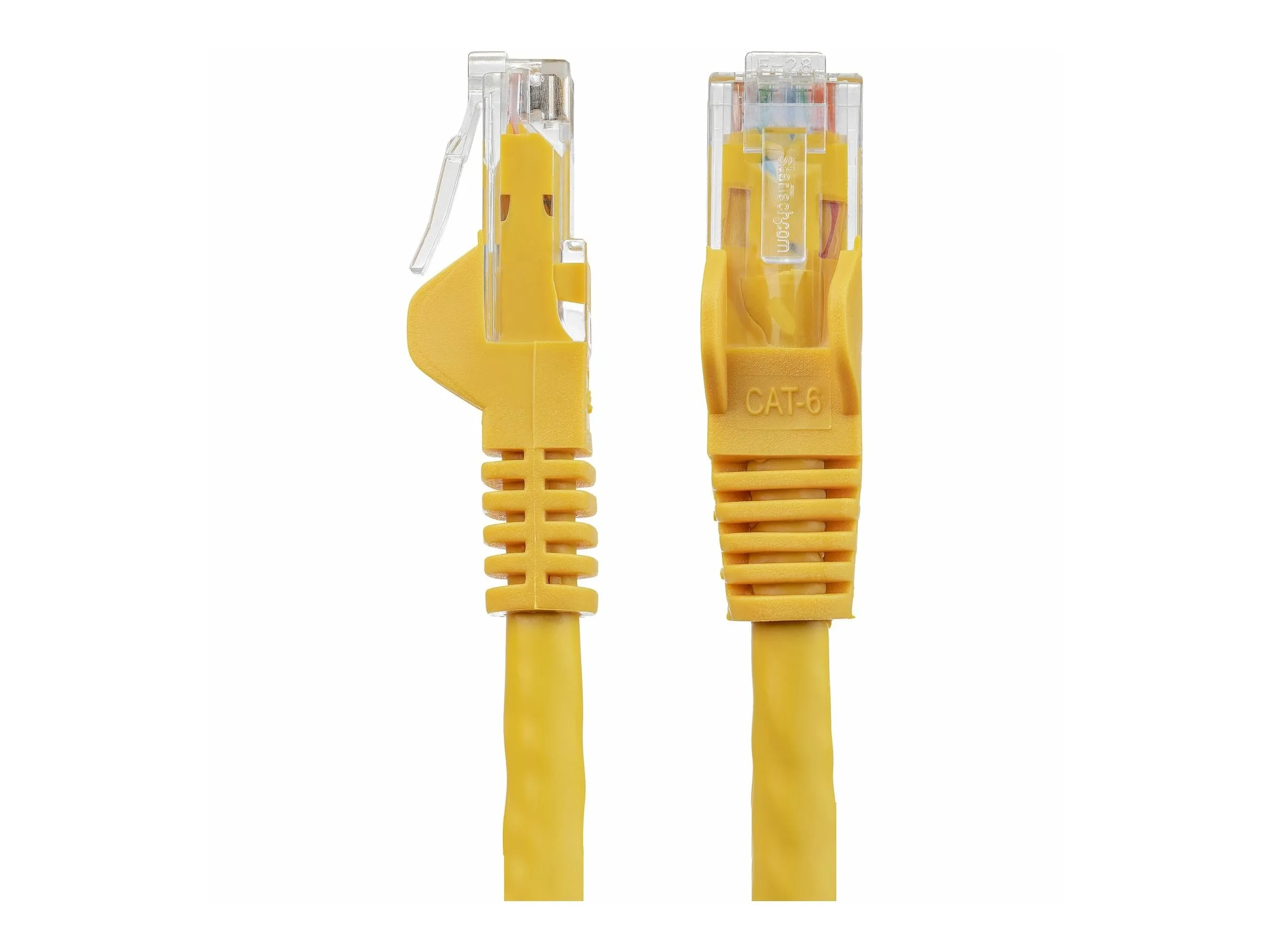 StarTech.com 7.5m CAT6 Ethernet Cable, 10 Gigabit Snagless RJ45 650MHz 100W PoE Patch Cord, CAT 6 10GbE UTP Network Cable w/Strain Relief, Yellow, Wiring is UL Certified/TIA