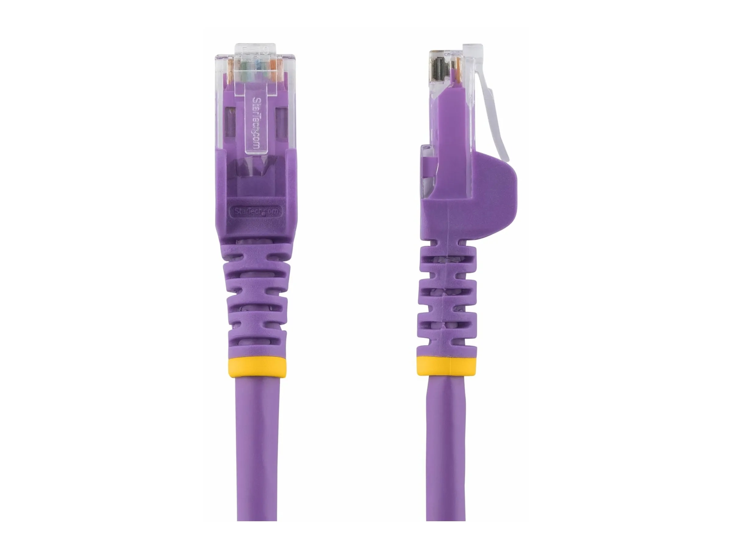 StarTech.com 15m CAT6 Ethernet Cable, 10 Gigabit Snagless RJ45 650MHz 100W PoE Patch Cord, CAT 6 10GbE UTP Network Cable w/Strain Relief, Purple, Wiring is UL Certified/TIA
