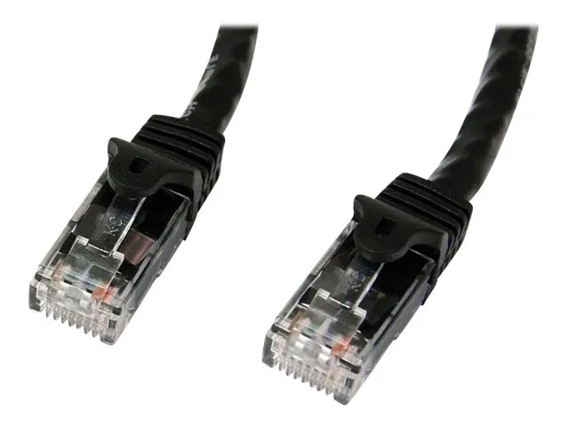 StarTech.com 1m CAT6 Ethernet Cable, 10 Gigabit Snagless RJ45 650MHz 100W PoE Patch Cord, CAT 6 10GbE UTP Network Cable w/Strain Relief, Black, Wiring is UL Certified/TIA