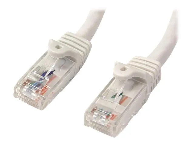 StarTech.com 2m CAT6 Ethernet Cable, 10 Gigabit Snagless RJ45 650MHz 100W PoE Patch Cord, CAT 6 10GbE UTP Network Cable w/Strain Relief, White, Wiring is UL Certified/TIA