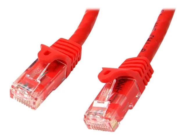 StarTech.com 5m CAT6 Ethernet Cable, 10 Gigabit Snagless RJ45 650MHz 100W PoE Patch Cord, CAT 6 10GbE UTP Network Cable w/Strain Relief, Red, Wiring is UL Certified/TIA