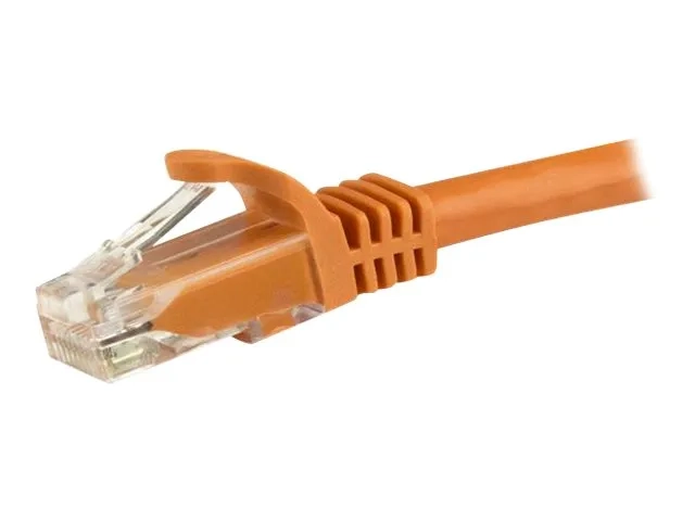 StarTech.com 7.5m CAT6 Ethernet Cable, 10 Gigabit Snagless RJ45 650MHz 100W PoE Patch Cord, CAT 6 10GbE UTP Network Cable w/Strain Relief, Orange, Wiring is UL Certified/TIA