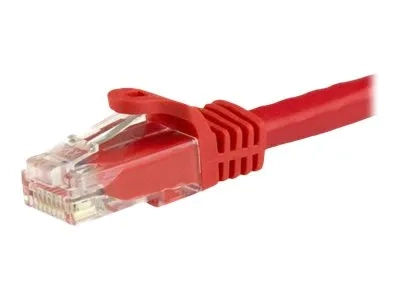StarTech.com 7.5m CAT6 Ethernet Cable, 10 Gigabit Snagless RJ45 650MHz 100W PoE Patch Cord, CAT 6 10GbE UTP Network Cable w/Strain Relief, Red, Wiring is UL Certified/TIA
