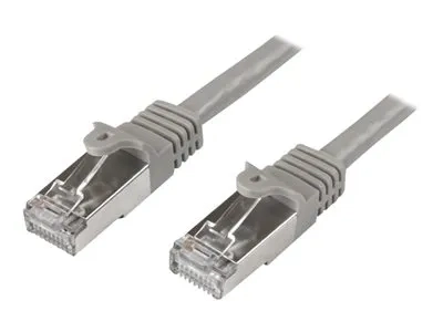 StarTech.com 2m CAT6 Ethernet Cable, 10 Gigabit Shielded Snagless RJ45 100W PoE Patch Cord, CAT 6 10GbE SFTP Network Cable w/Strain Relief, Grey, Wiring is UL Certified/TIA