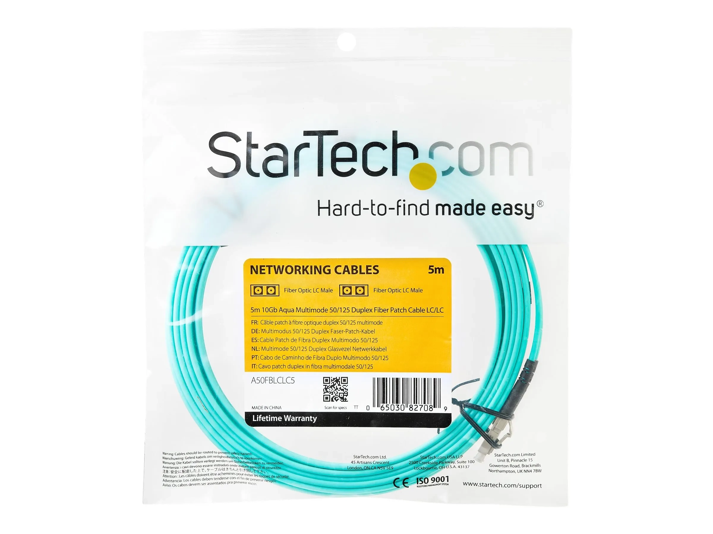StarTech.com Câble Fibre Optique Multimode de 5m LC/UPC vers LC/UPC OM3