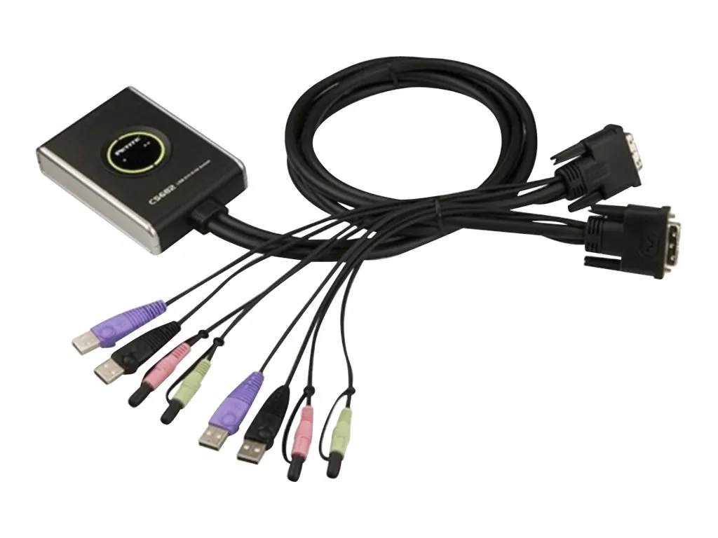 Uniformatic MINI KVM DVI 2 PORTS USB + AUDIO