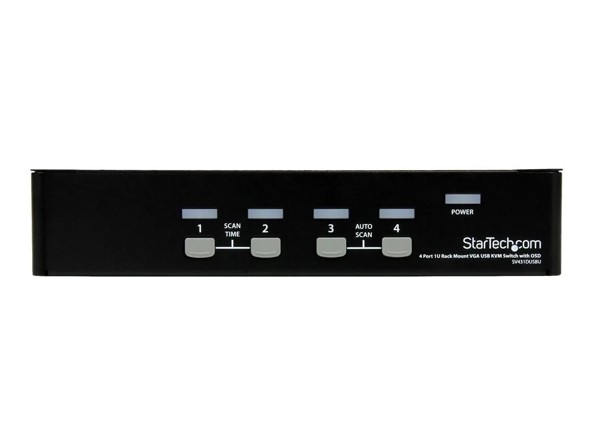 StarTech.com Commutateur KVM 4 Ports VGA USB, Montage en Rack et OSD