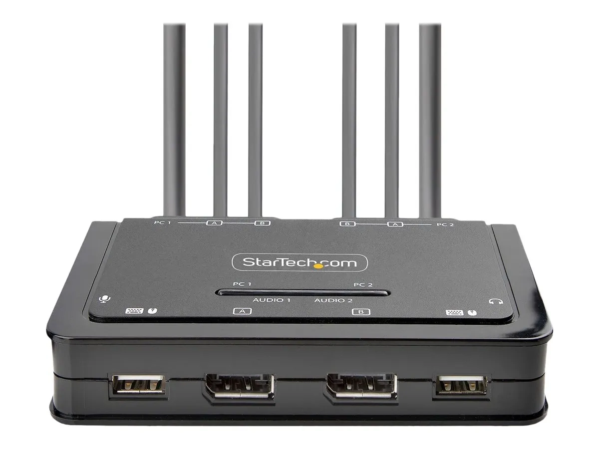StarTech.com Switch KVM à 2 Ports avec Câble DisplayPort 4K60/USB