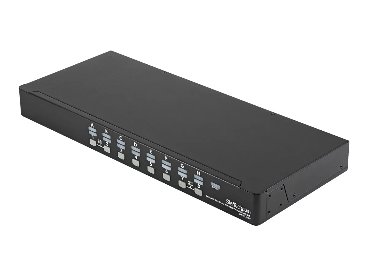 StarTech.com Kit de commutateur KVM USB a montage sur rack 1U 16 ports avec affichage a l'ecran et cables