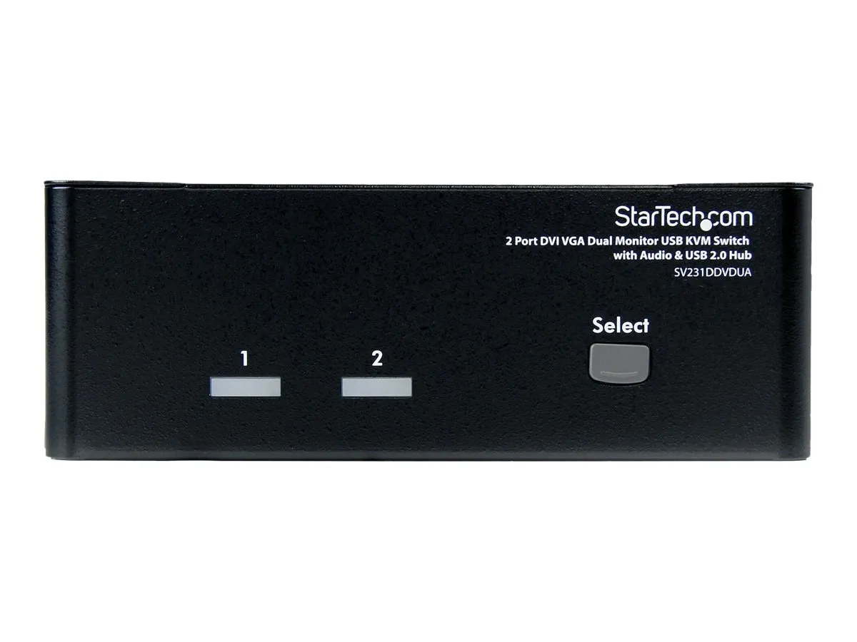 StarTech.com Switch KVM USB 2 ports DVI VGA avec audio