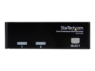 StarTech.com Switch KVM USB VGA professionnel à 2 ports avec câbles