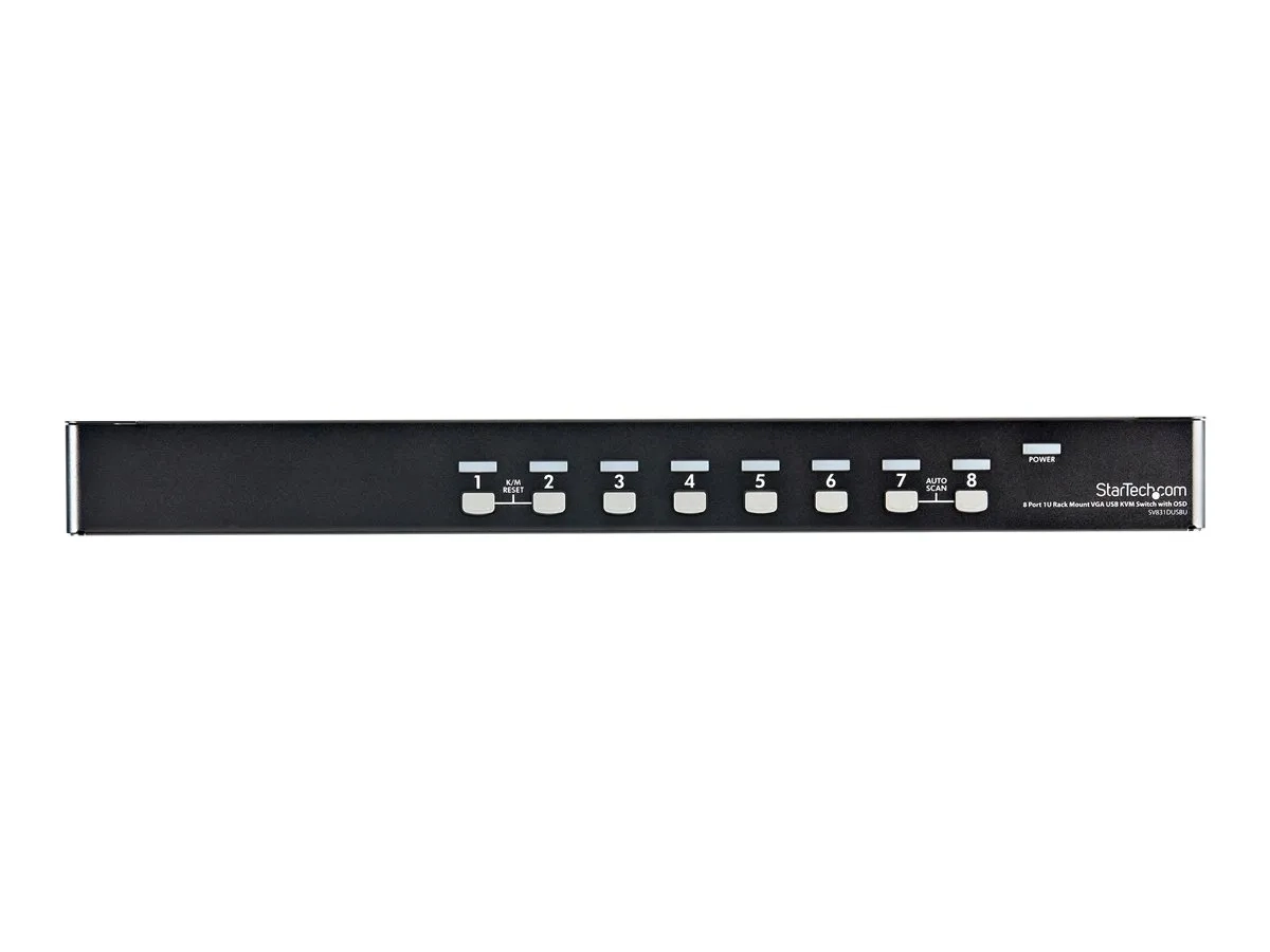StarTech.com 8 Port 1U Rackmount USB KVM Switch Kit with OSD and Cables