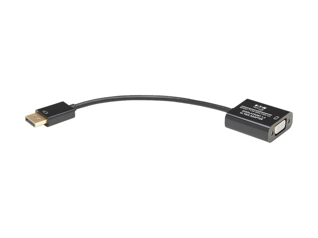 Eaton Tripp Lite Series 6in DisplayPort to VGA Adapter Active Converter DP to VGA M/F DPort 1.2 6"