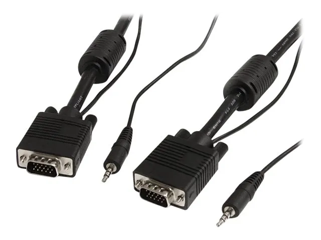 StarTech.com Câble vidéo coaxial pour écran VGA haute résolution 10 m avec audio HD15 M/M