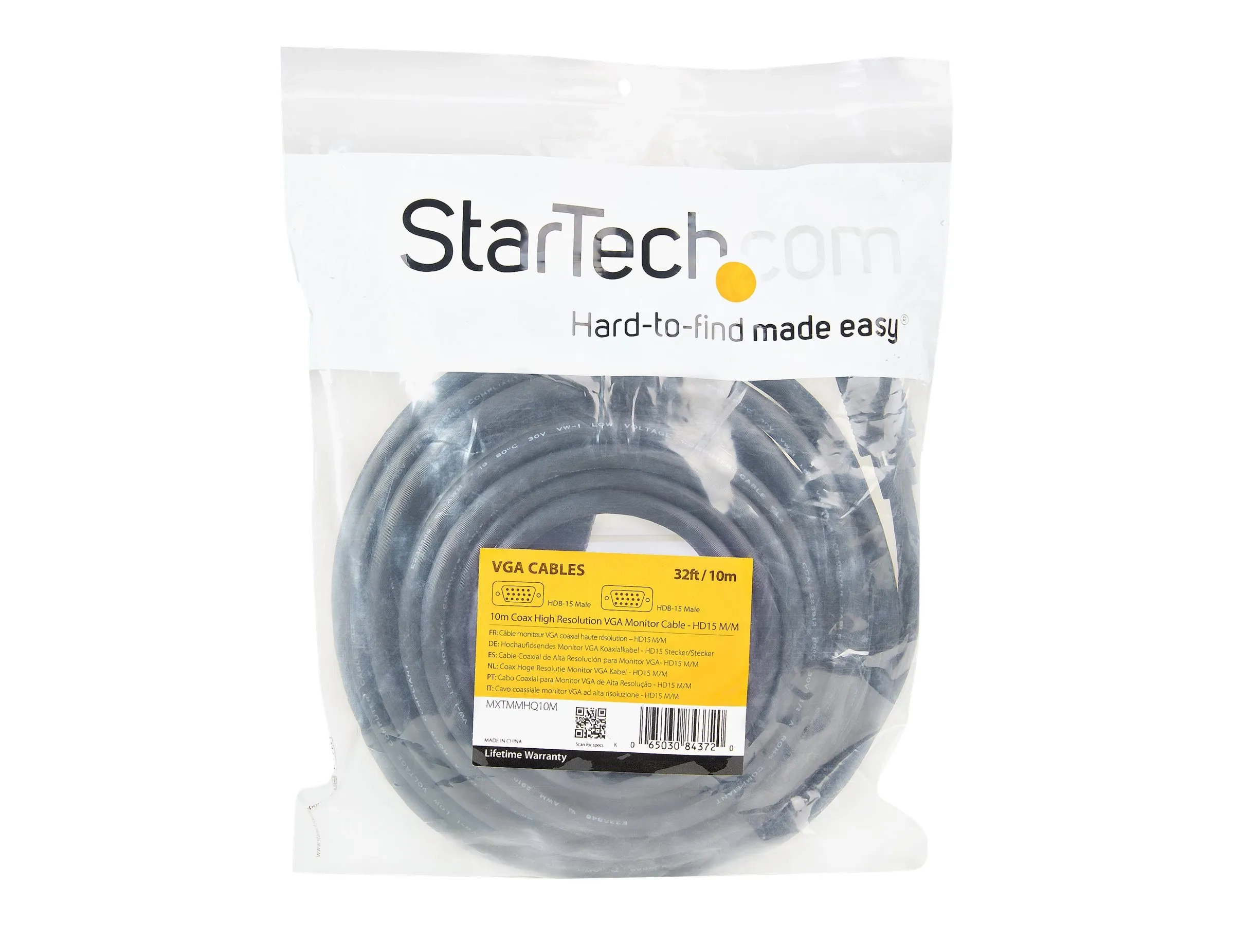 StarTech.com Câble VGA coaxial de 10m pour écran haute résolution