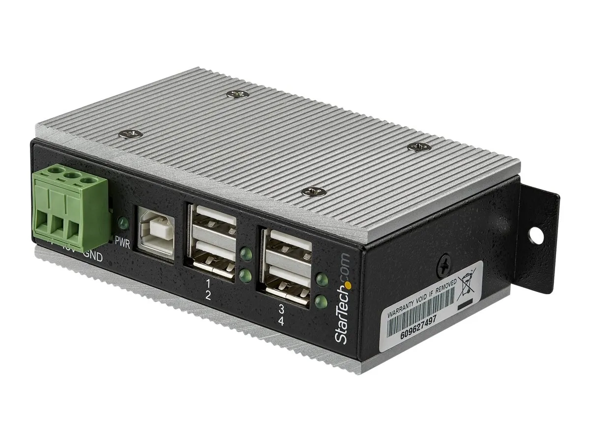 StarTech.com Multiprise USB 2.0 industrielle à 4 ports avec protection électrostatique (ESD) 15 kV (HB20A4AME)