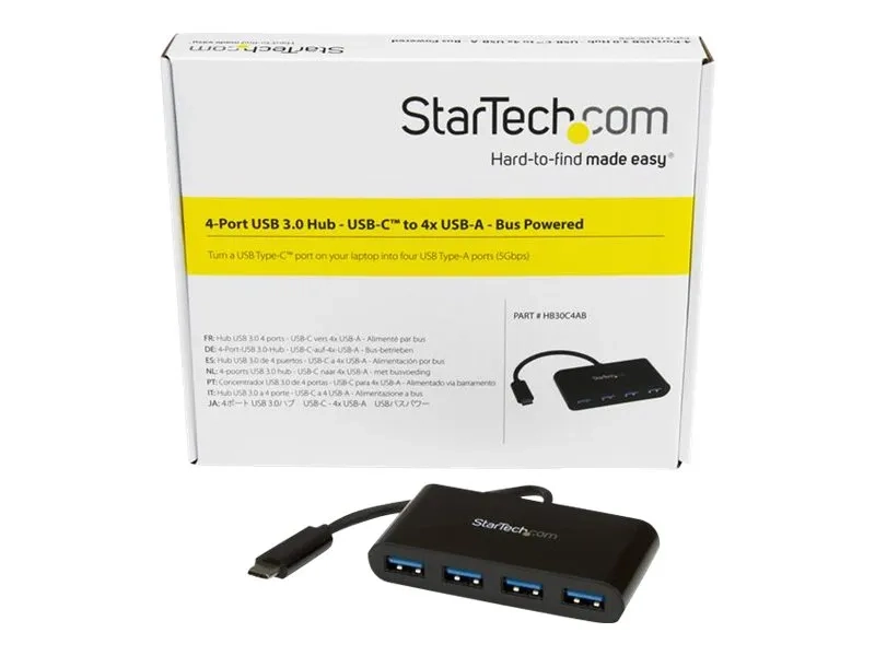 StarTech.com Hub USB 3.0 compact à 4 ports alimenté par bus