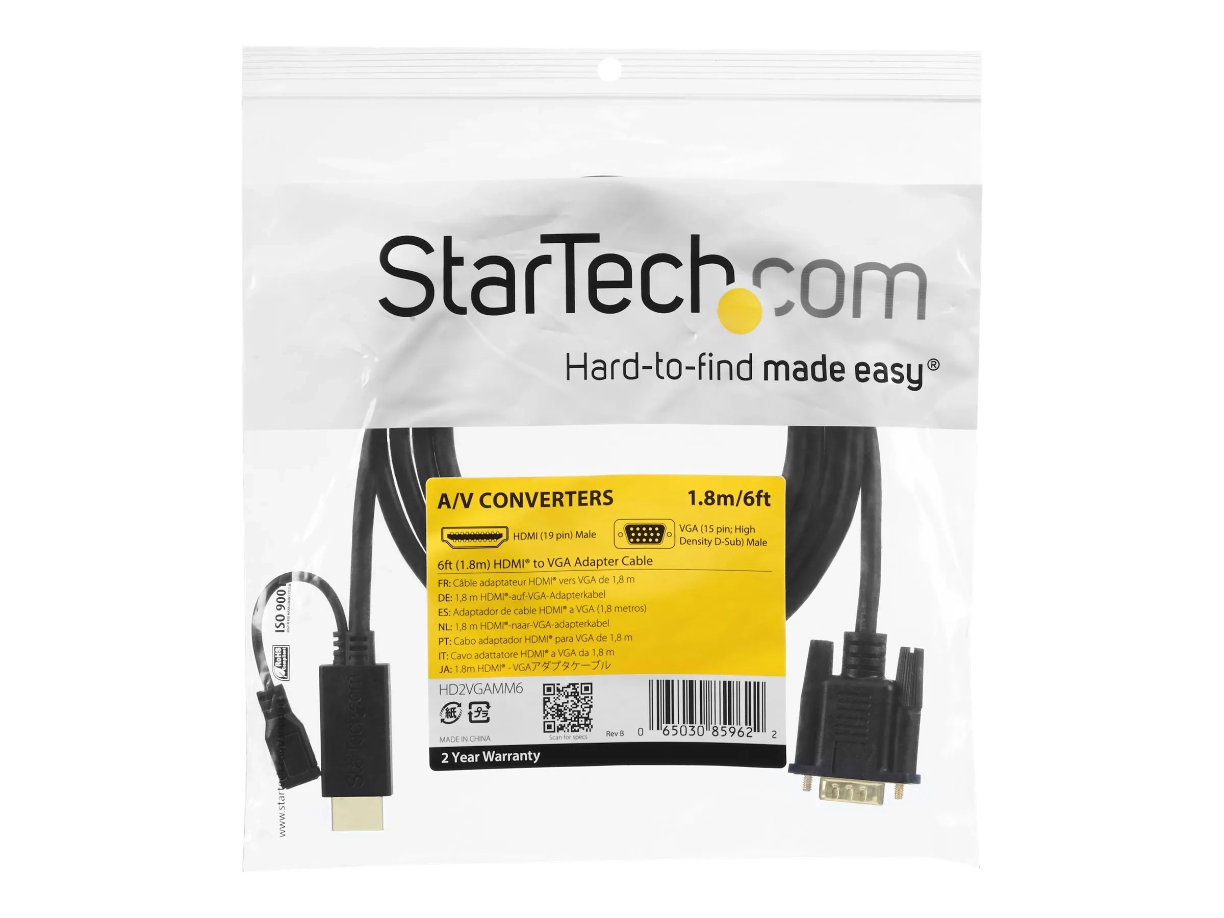 StarTech.com Câble adaptateur actif HDMI vers VGA de 3m