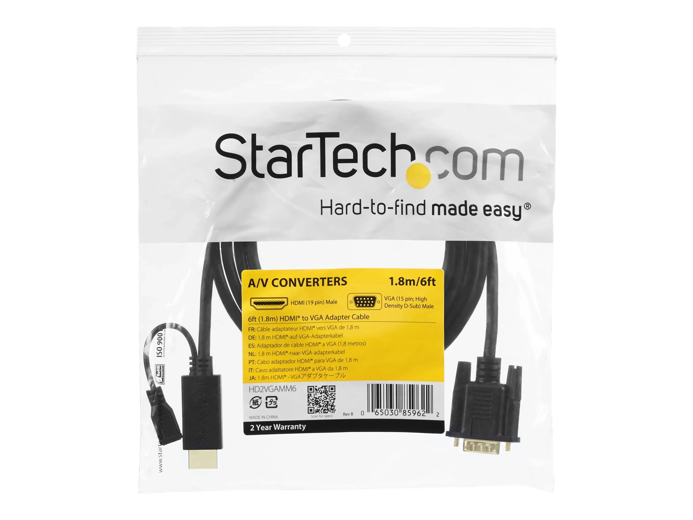 StarTech.com Câble adaptateur HDMI vers VGA de 91 cm