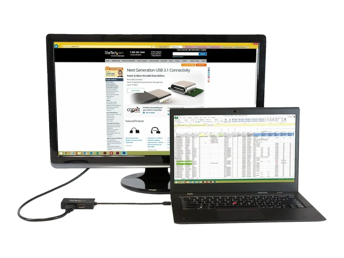 StarTech.com Adaptateur de voyage Mini DisplayPort vers DVI / DisplayPort / HDMI