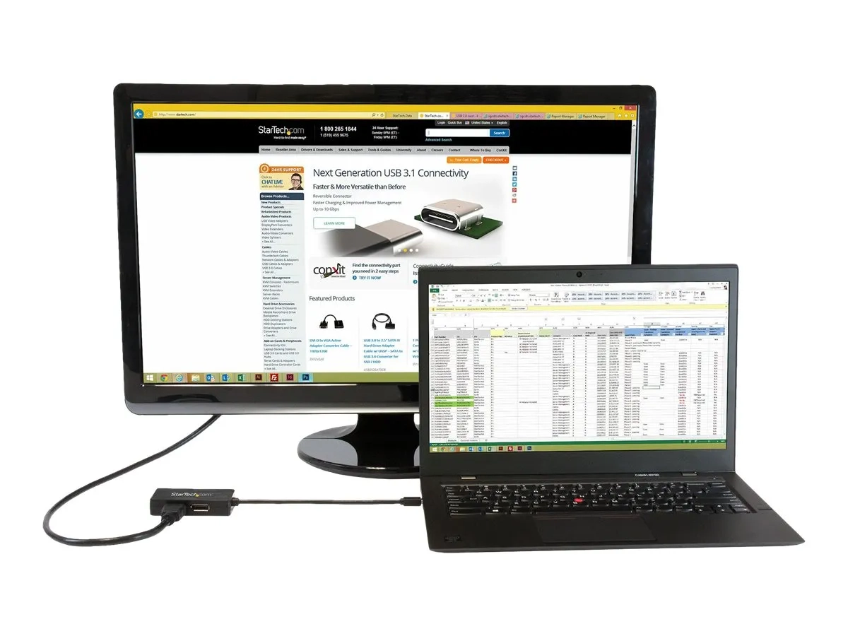 StarTech.com Adaptateur de voyage Mini DisplayPort vers DVI / DisplayPort / HDMI