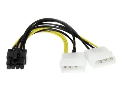 StarTech.com Câble adaptateur d'alimentation LP4 vers carte vidéo Express PCI 8 broches de 15 cm