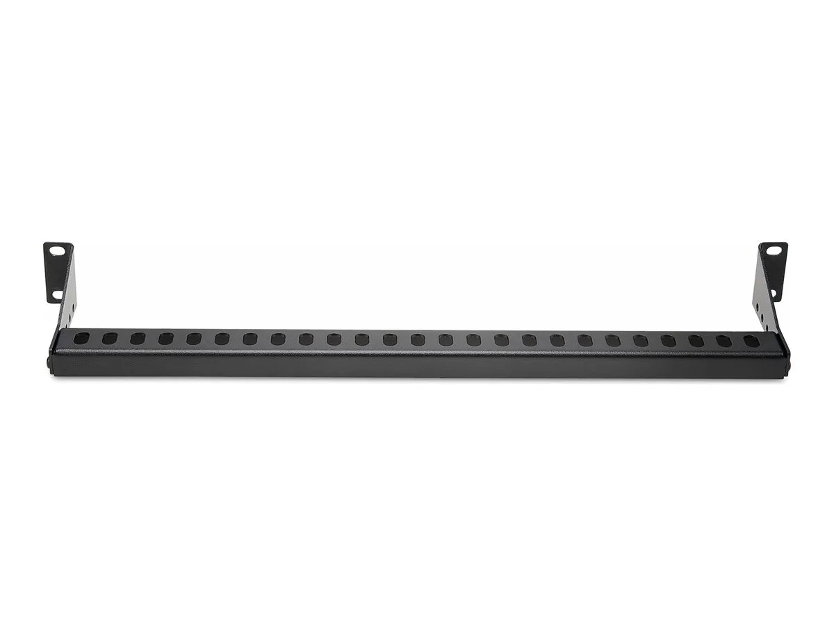 StarTech.com 1U Rack Mountable Cable Lacing Bar w/Adjustable Depth, Cable Support Guide For Organized 19" Racks/Cabinets, Horizontal Cable Guide For Patch Panels/Switches/PDUs