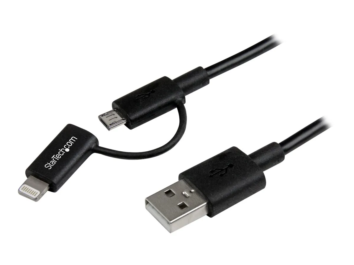 StarTech.com Câble Lightning 8 broches ou Micro USB vers USB de 1 m