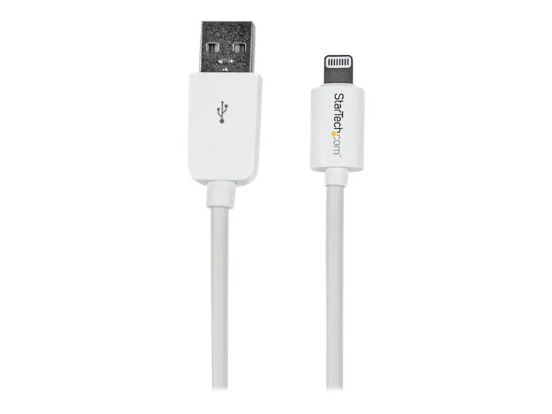 StarTech.com Câble Apple® Lightning vers USB pour iPhone, iPod, iPad 3 m Blanc