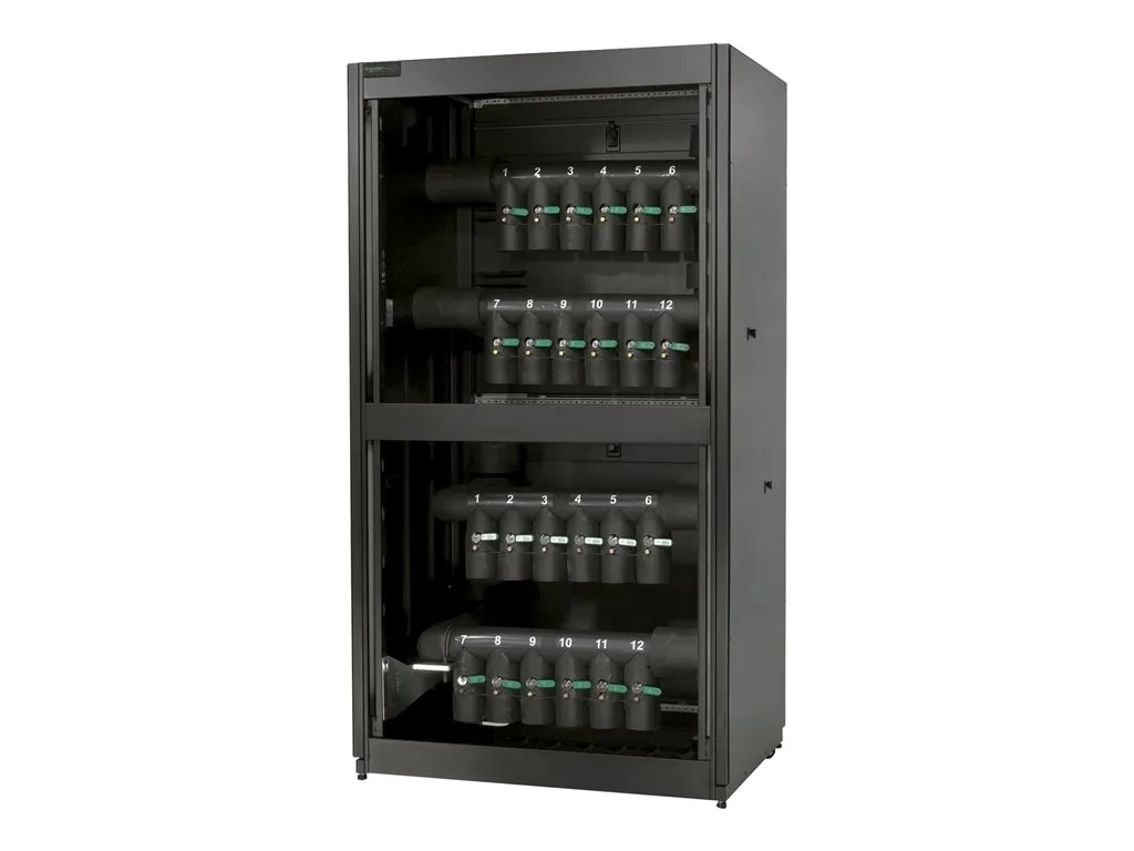 APC InRow Chilled Water Cooling 12 Circuit, Bottom/Top Mains, Bottom Distribution Piping